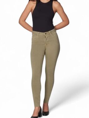 Lola Jeans Alexa High-Rise Skinny Jeans Olive Dark Khaki W29 L30